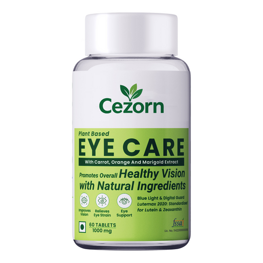 Cezorn Eye Care 1000 mg Tablets Supports Vision & Enhances Retina - 60 Veg Tablets