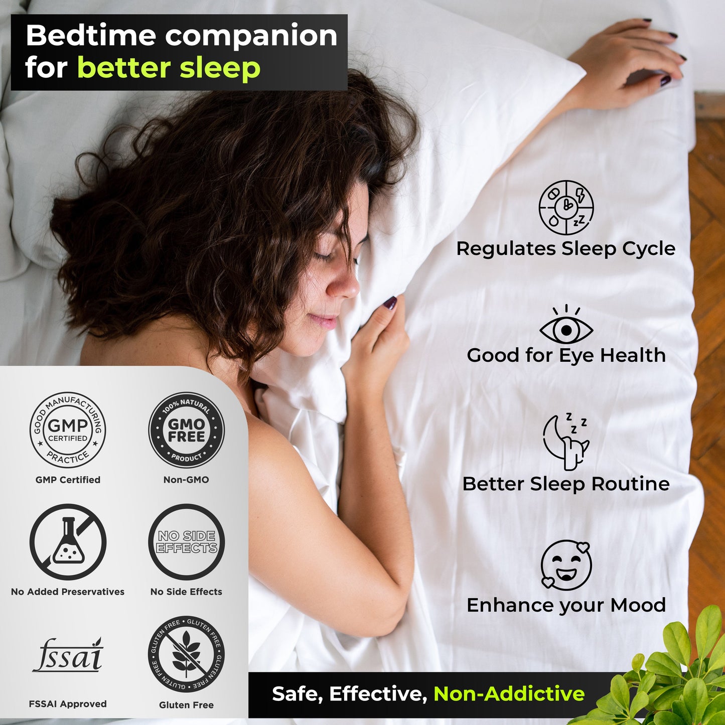 Cezorn Melatonin +Tagar Capsules 10mg For Healthy Sleep Cycle - 60 Veg Capsules